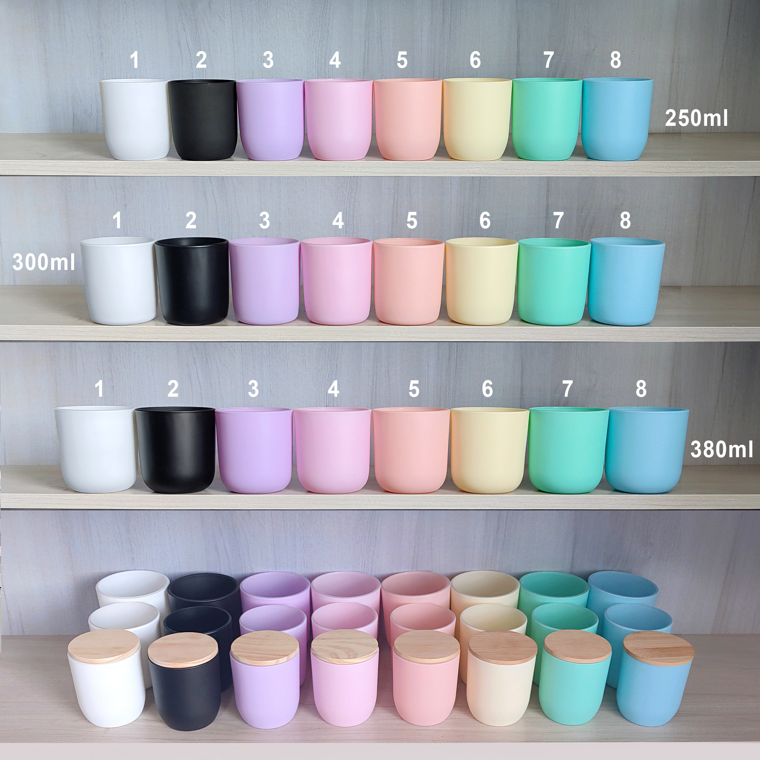 300ml candle making supplies jars luxury glass candle jars with lids