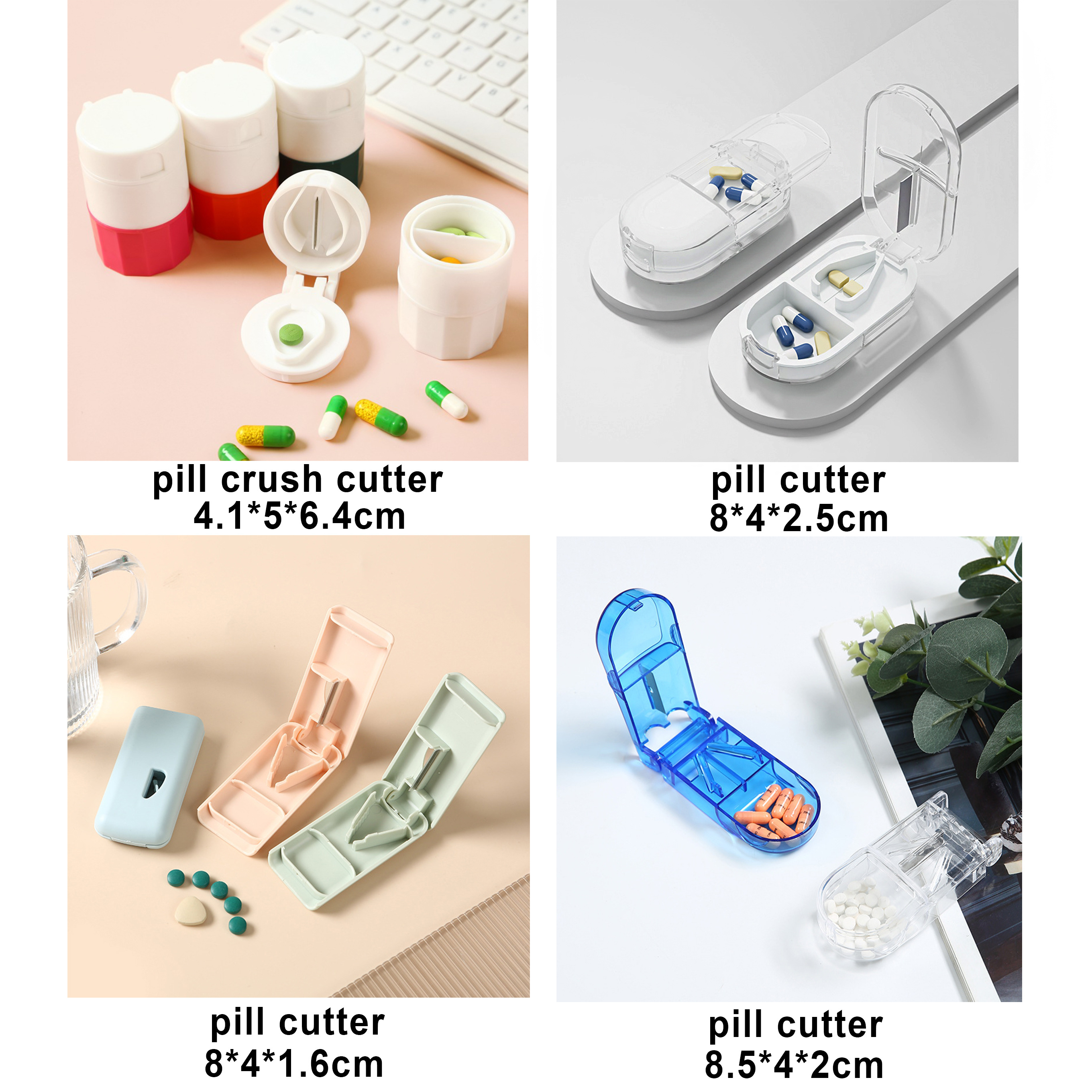 mini plastic tablet pill cutter splitter crusher pill crusher and cutter