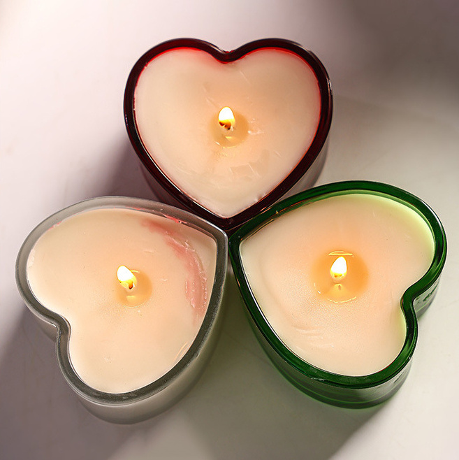 100ml red heart candle jar heart jar for candle heart shaped jar for candle