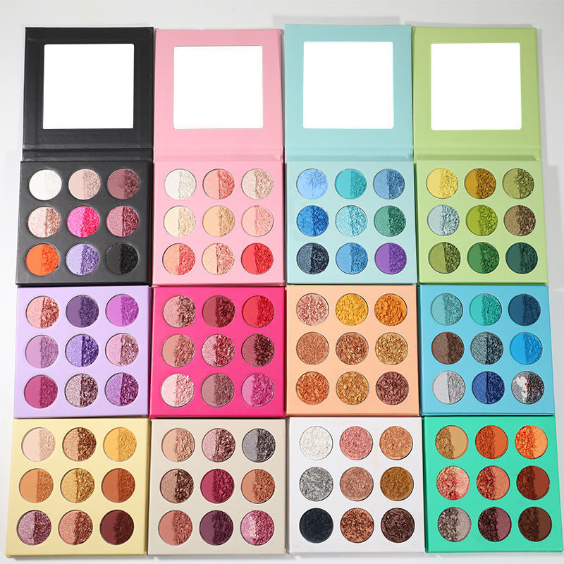 High Pigment Custom Logo Multi Color DIY Eyeshadow Palette High Quality Cosmetic Eyeshadow Palette