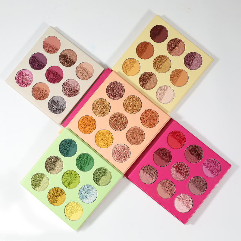 High Pigment Custom Logo Multi Color DIY Eyeshadow Palette High Quality Cosmetic Eyeshadow Palette