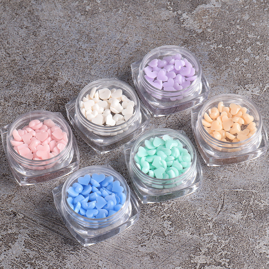 Half Round Pearls Colorful Mixed Flatback Loose White Glue On Resin Beads DIY Nail Charms Jewelry Making Nails Art