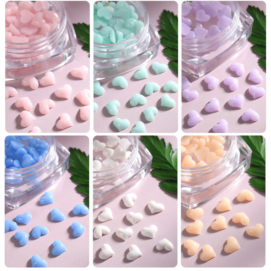 Half Round Pearls Colorful Mixed Flatback Loose White Glue On Resin Beads DIY Nail Charms Jewelry Making Nails Art