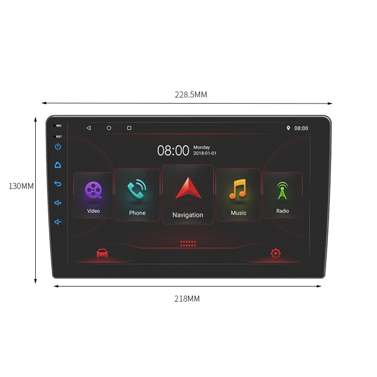 OEM universal 10 inch pantallas para radio de coche 2din android Autoradio WIFI/GPS/BT/FM/RDS/AM radio stereo car player