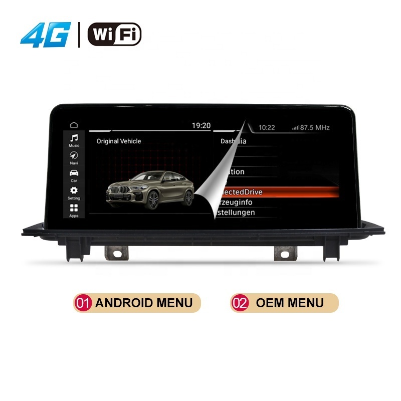 MCX 8+64G 1920*720 Android 10 8 Core Car Radio for BMW 3Series F30 F36 GPS Multimedia Player With 4G WIFI 4K HD Video