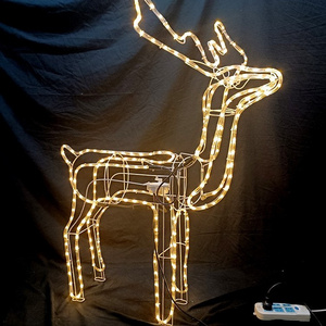 Christmas decorations 3D led deer light sculpture outdoor decorative reindeer wall decor neon lights neon christmas lights