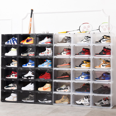 Hot Sale Shoe Organizer Box Stackable Magnetic Shoe Organizer Storage Transparent Shoe Box