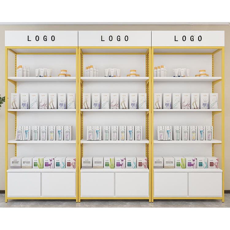 Meicheng Customized Shopping Mall Wall Display Stand Retail Store Furniture Cosmetic Shelf For Cosmetic Display Cabinet And Show