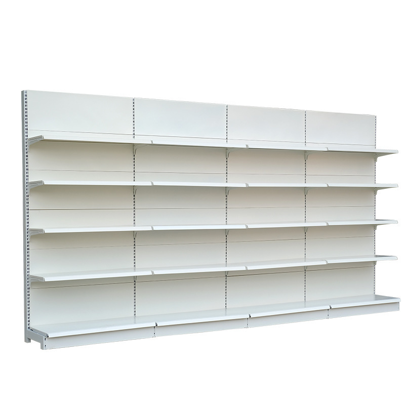 Meicheng Modern Custom Store Display Rack Single Sided Supermarket Shelves Groceries Retail Metal Gondola Shelving