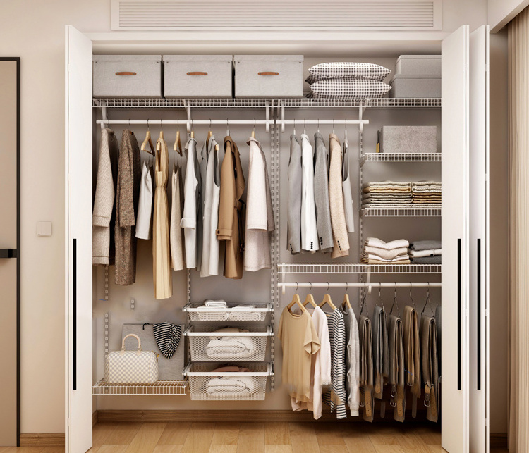 Overall Cloakroom Custom Bedroom Combination Wardrobe Walk-In Closet Open Metal Wardrobes Bedroom Closet For Storage