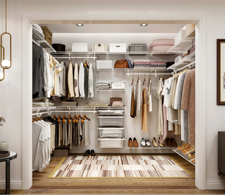 Overall Cloakroom Custom Bedroom Combination Wardrobe Walk-In Closet Open Metal Wardrobes Bedroom Closet For Storage