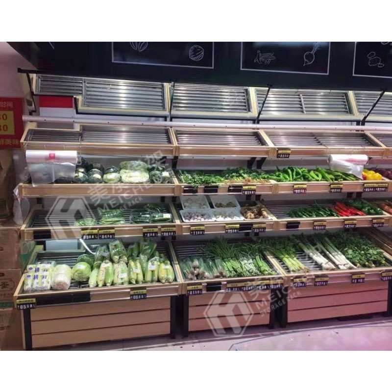 Meicheng Grocery Store Fruit Shelf Display Rack Market Fruit Vegetable Display Rack