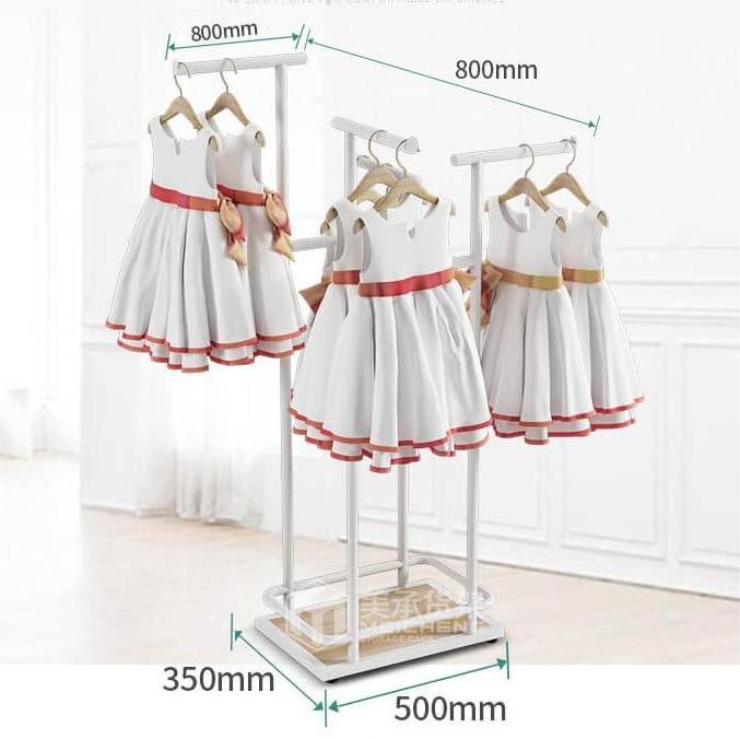 Meicheng Fashion Clothes Store Decoration Shop Clothing Display Rack Steel 4 Way Commercial Clothes Rack