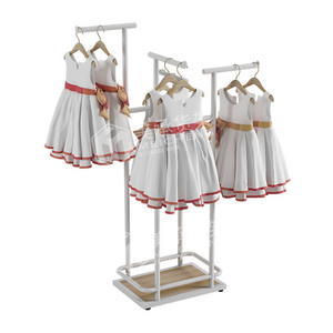 Meicheng Fashion Clothes Store Decoration Shop Clothing Display Rack Steel 4 Way Commercial Clothes Rack