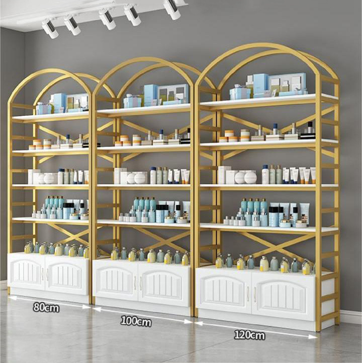 Meicheng Boutique Shoe Display Ideas Modern Shoe Rack Cosmetic Store Display Shelves For Makeup