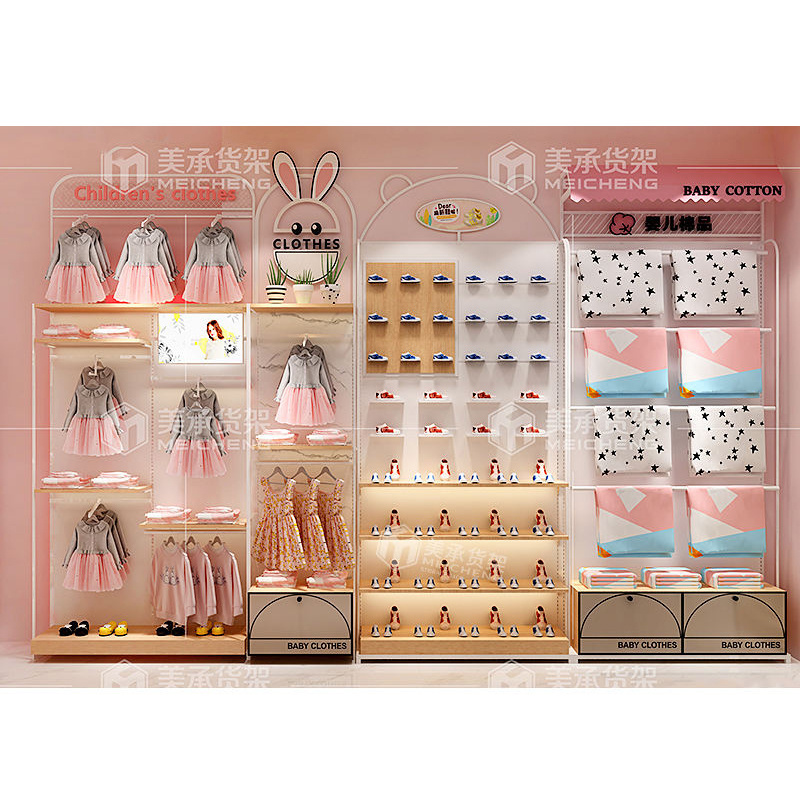 Meicheng Fabric Store Display Retail Towel Display Quilt Bed Sheet Display Stand Rack