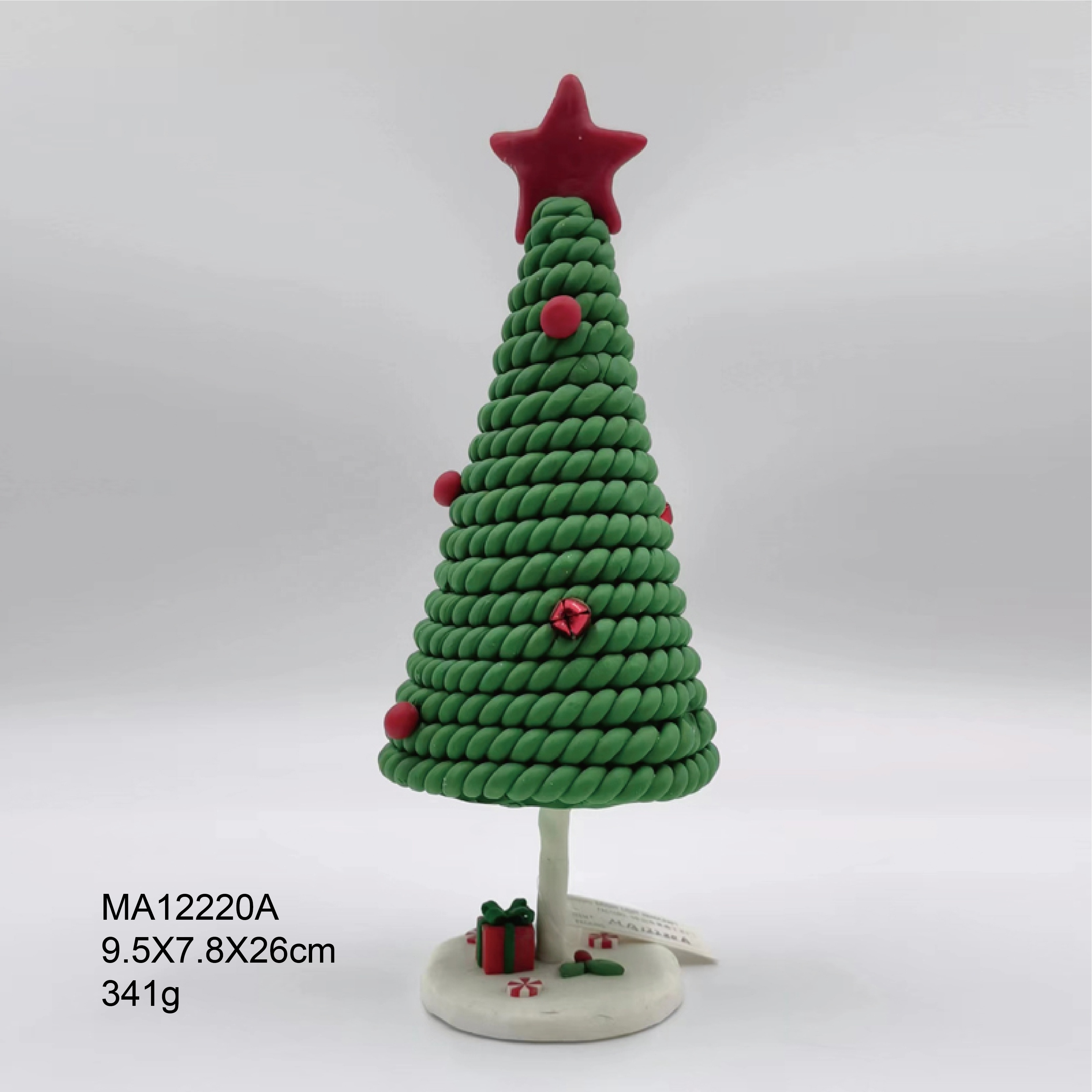 NEW STYLE CHRISTMAS GREEN TREE  WITH STAR  CLAY DOUGH