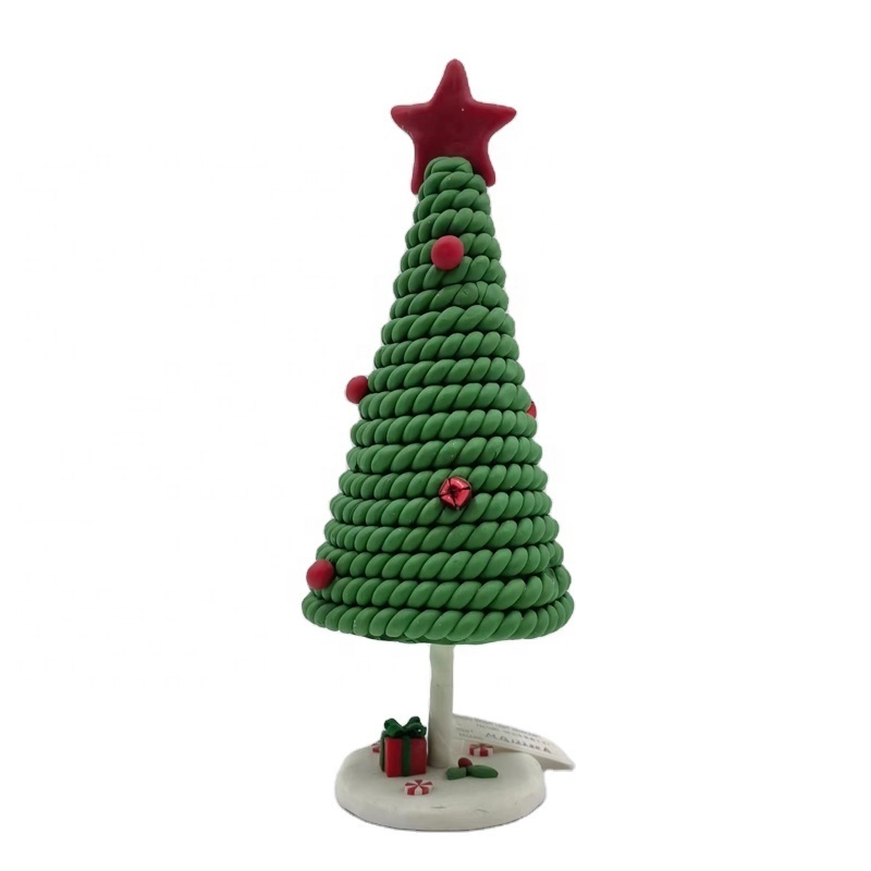 NEW STYLE CHRISTMAS GREEN TREE  WITH STAR  CLAY DOUGH