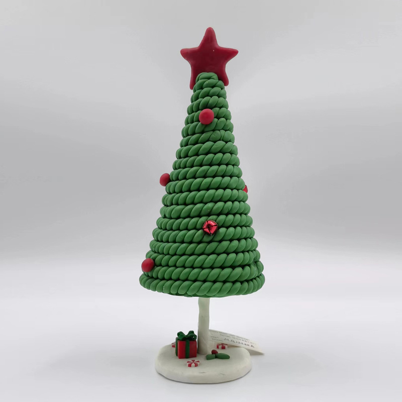 NEW STYLE CHRISTMAS GREEN TREE  WITH STAR  CLAY DOUGH