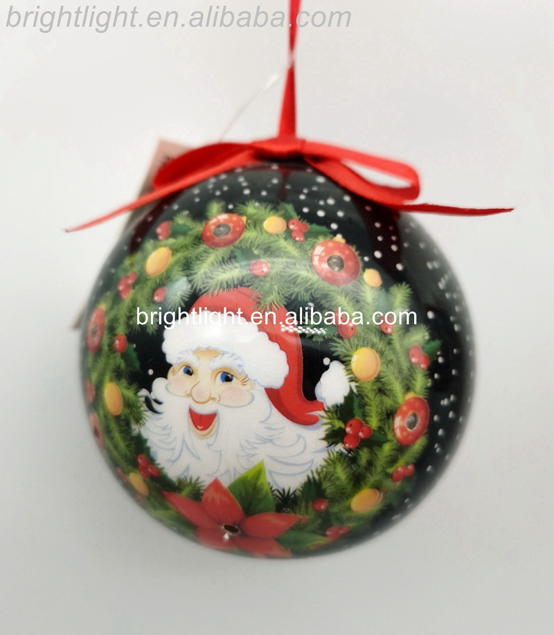 Hot sales  Santa/snow house christmas tree ornaments Christmas ball