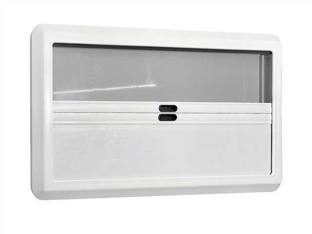 one-piece no welding square corner motorhome/rv/caravan vision window with scroll blind and flyscreen