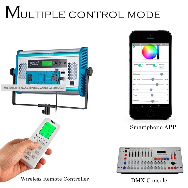 Yidoblo A-2200C Full RGB+5500K LED Video Continuous Light Lamp Panel for Video Studio Shooting led light for photography