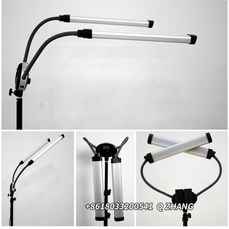 Factory Selling! double arms led video light photography 48w tattoo beauty make up lamp live streaming selfie battery fill light