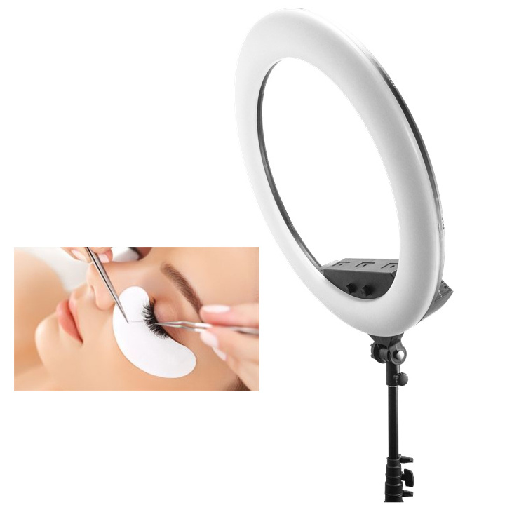 2024 55cm 22 inch live streaming beauty ring light eyelash lamp lash light for influencer with tripod stand FS-640II kit