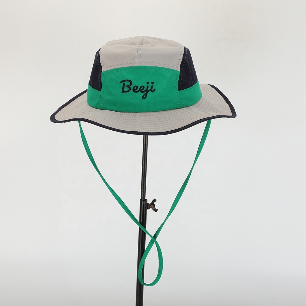 Wholesale High Quality Embroidery Logo Reversible Fisherman Gorras Mens Women Sun Cap Polyester Rope Custom Summer Bucket Hat