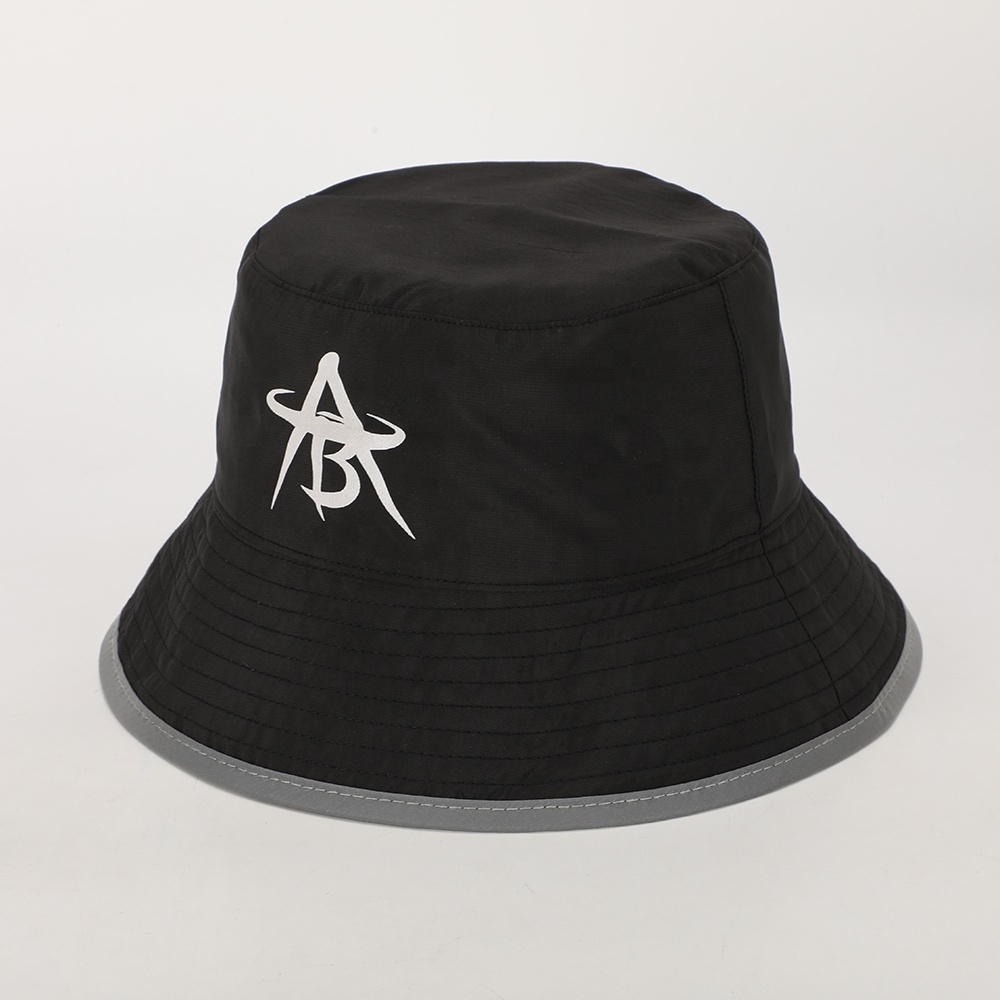 BSCI Wholesale Custom High Quality Black Polyester Printed Logo Reversible Fisherman Gorras Unisex Sun Cap Summer Bucket Hat