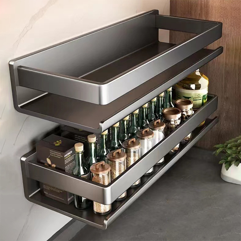 Factory Wholesale Kitchen Storage Rack Metal Shower Shelf Kitchen Storage Rack Holder Storage Kitchen Gadgets Tool Rack Stand