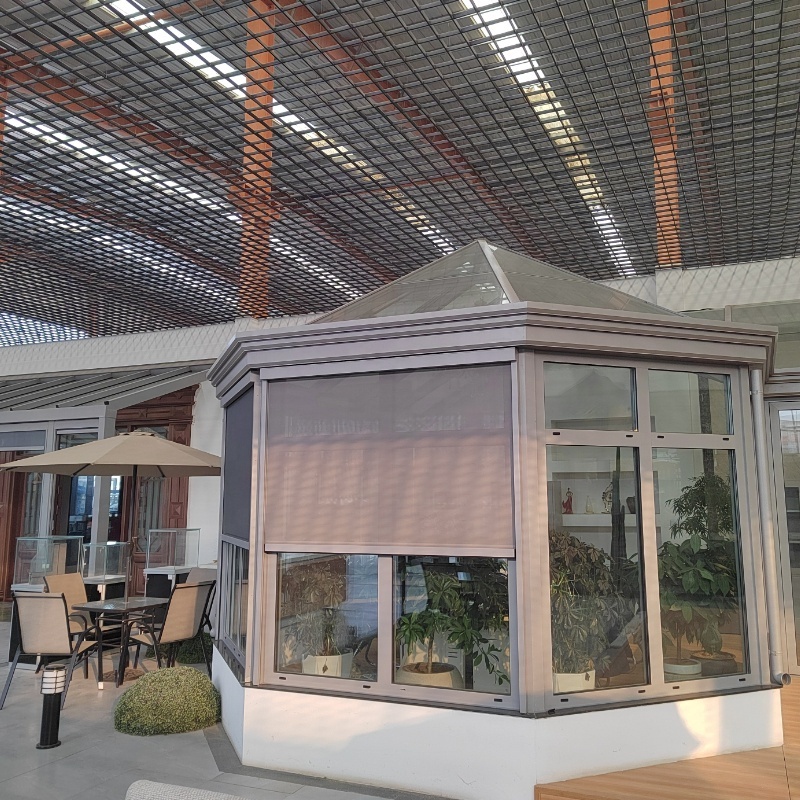 insulated Prefab extended for winter solarium portable Retractable Aluminium frame glass houses free standing sunroom kit