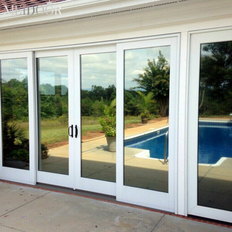 House Shopping Mall Aluminum Cheap Price Soundproof Glass Metal 3 Panel Sliding Glass Door Auto Sliding Door