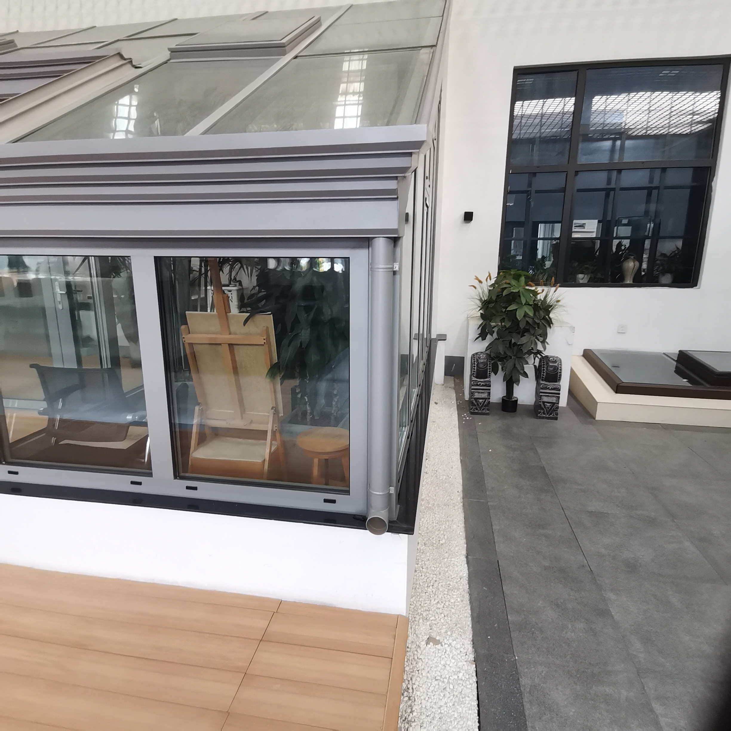 insulated Prefab winter Garden solarium portable Retractable Outdoor Aluminium frame glass houses free standing sunrooms