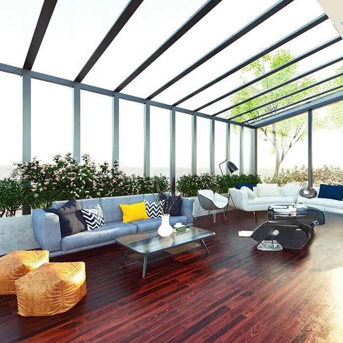 Modern Outdoor Sun Glass Rooms Four Season Sunroom Veranda Aluminium Winter Garden Greenhouse Glass Houses