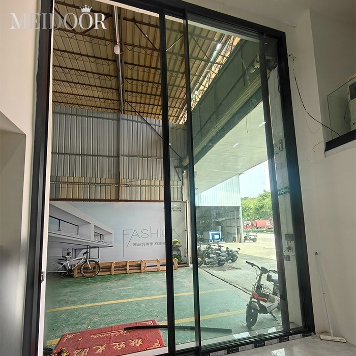 Automatic Exterior Security Luxury Villa Patio Sliding Glass Double Soft Closing 8 Wheel Sliding Door Other Doors