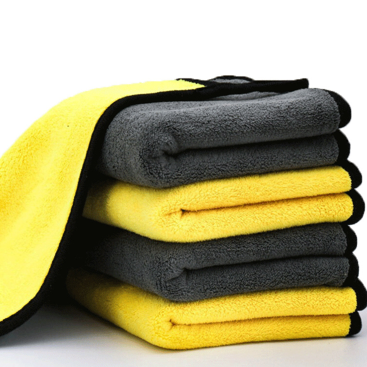 Custom logo coral fleece micro fiber towel car wash cleaning drying towel microfiber towel car care detailing