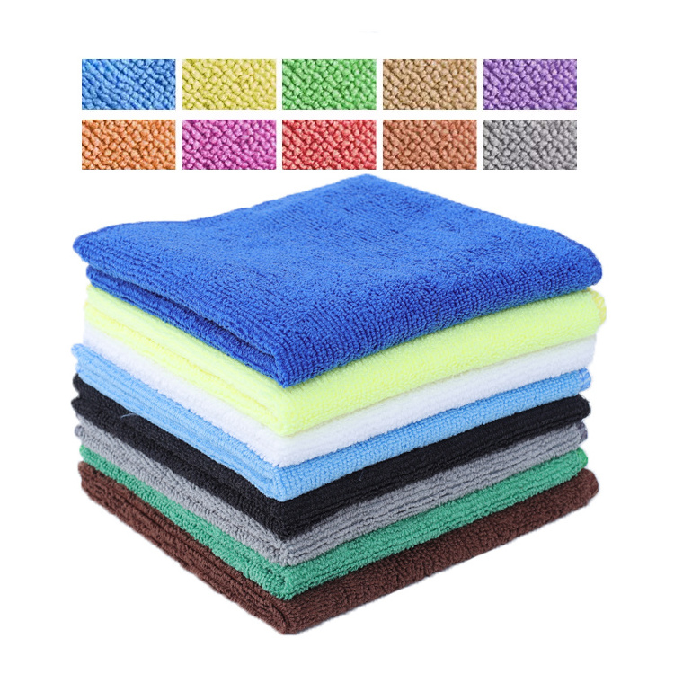 Customization Logo Microfiber Towel Absorbent Quick Dry Window Kitchen Glasses Car Wash Cloth Microfiber Cleaning Cloths