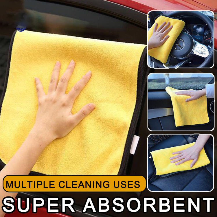 Custom logo coral fleece micro fiber towel car wash cleaning drying towel microfiber towel car care detailing