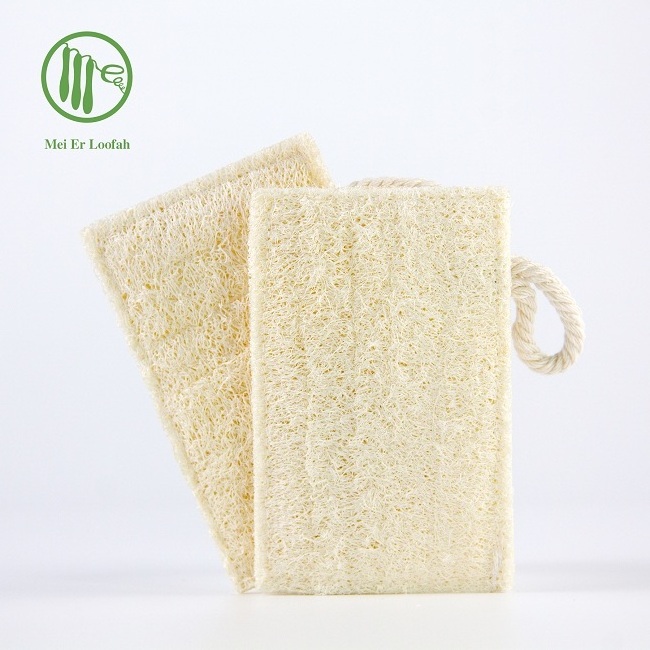 2023 New Arrivals Factory Direct Wholesale Bulk Natural Loofah Net Sponge Kitchen Loofah Scrubber