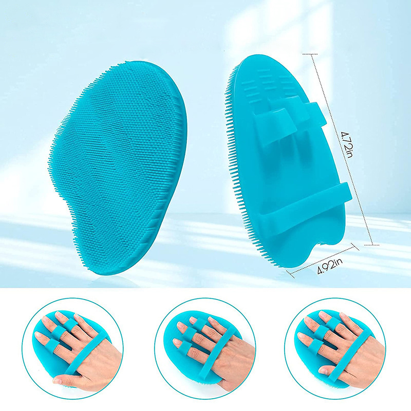 Wholesale soft silicone body cleansing brush shower scrubber silicone bath sponge exfoliating body brush