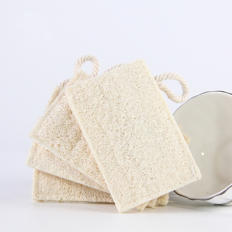 2023 New Arrivals Factory Direct Wholesale Bulk Natural Loofah Net Sponge Kitchen Loofah Scrubber