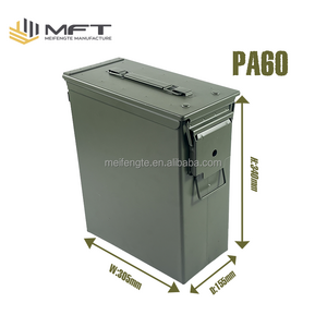 Shipping door to door service  heavy gauge fully sealed Water resistant PA60 Metal Ammo Storage Box with seal Ammo Cans