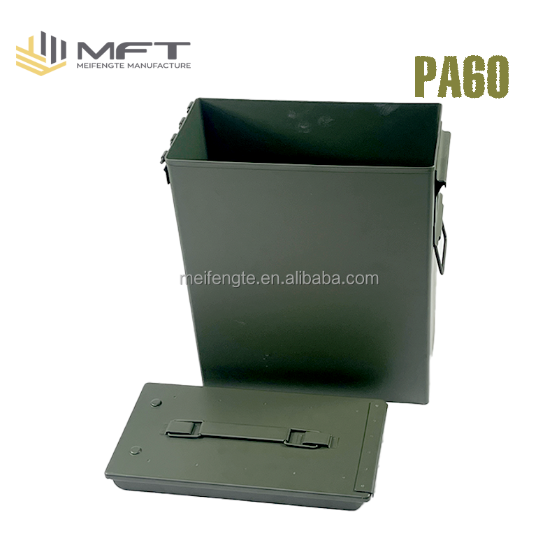 Shipping door to door service  heavy gauge fully sealed Water resistant PA60 Metal Ammo Storage Box with seal Ammo Cans