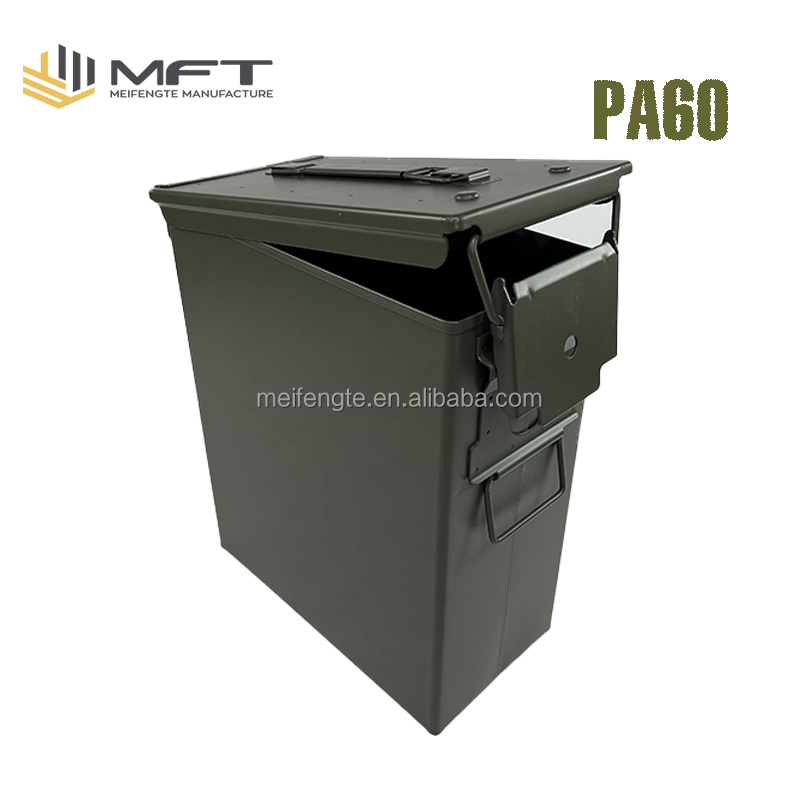 Shipping door to door service  heavy gauge fully sealed Water resistant PA60 Metal Ammo Storage Box with seal Ammo Cans