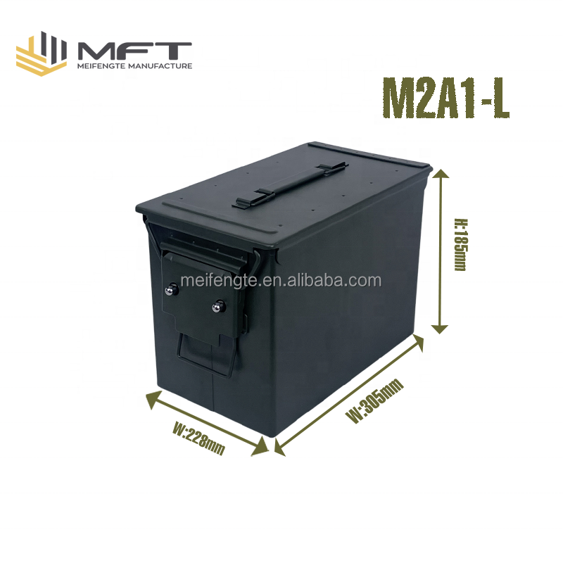 MFT M2A1-L with additional lock fireproof optional metal ammo ammunition box tactical steel can case box for multiple usage