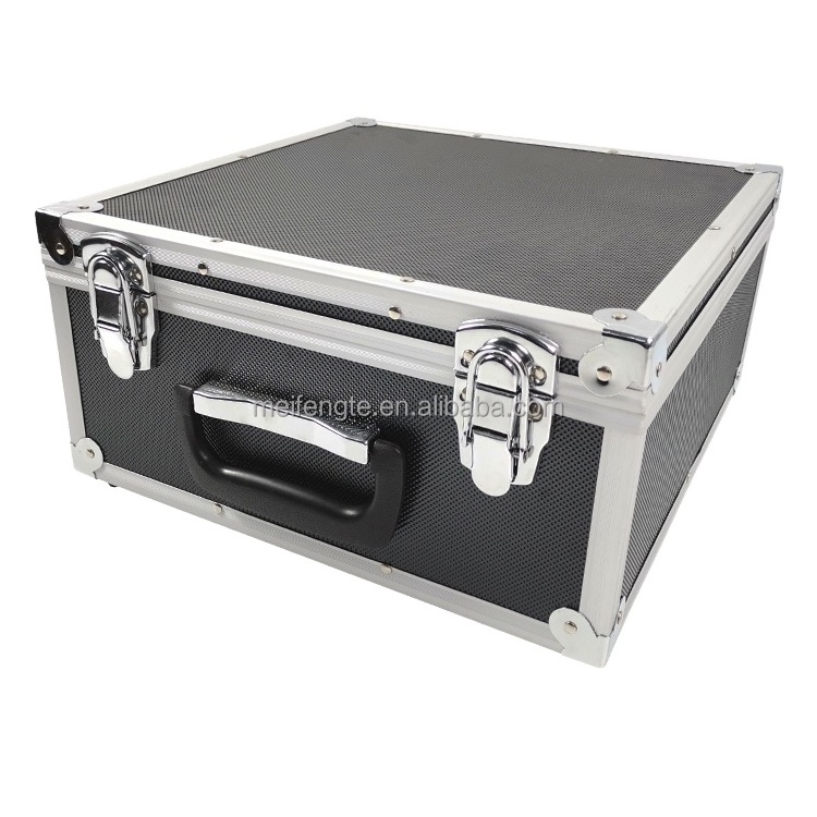 Small Aluminum Carrying Cheap Price Black Panel custom foam insert Right Angle Frame Black Panel  Tool Case with foam