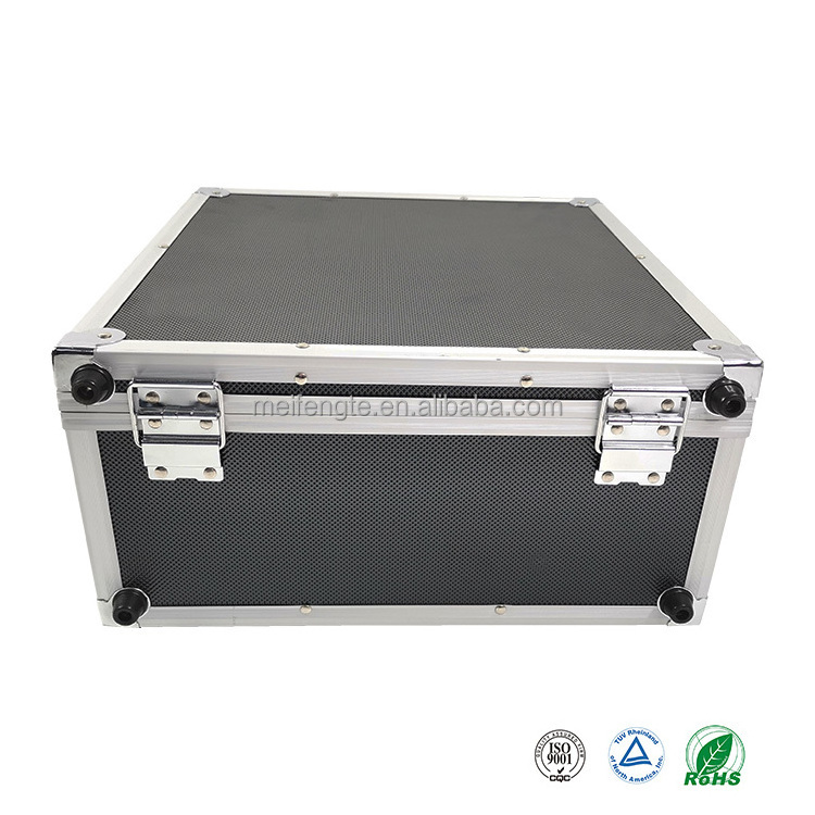 Small Aluminum Carrying Cheap Price Black Panel custom foam insert Right Angle Frame Black Panel  Tool Case with foam