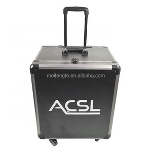 Customized size multipurpose aluminum hand trolley tool case with wheels for audio equipment