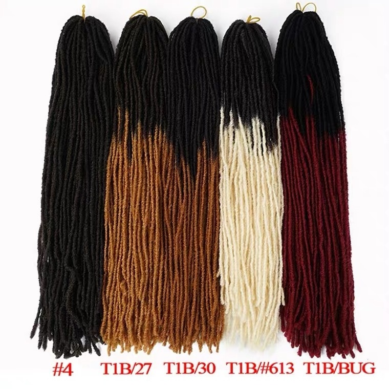 Factory direct wholesale Synthetic Fiber  Crochet Braids Hair Extension Ombre Color Micro Mini Straight Dreadlocks Sister Locs